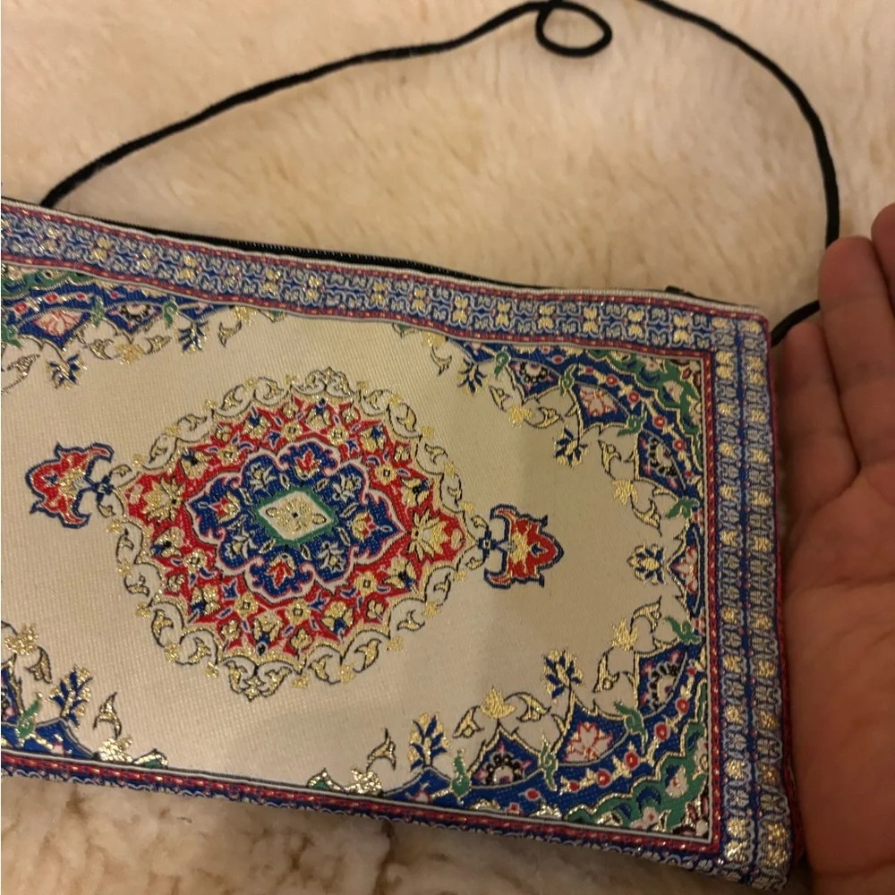 Handmade Turkish wallet with strap to hold money , phone or makeup